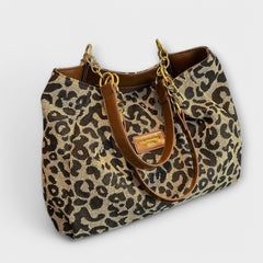 CASA - Leopard Print Canvas Tote