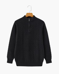 100% Cashmere Woven Half-Zip