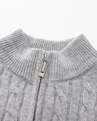 100% Cashmere Woven Half-Zip