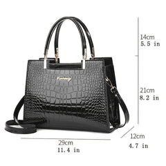 CASA - Shiny Crocodile Pattern Handbag