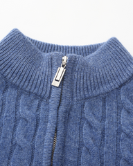 100% Cashmere Woven Half-Zip